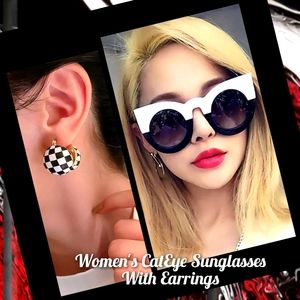 NEW/ Women's Sunglasses With Earrings.